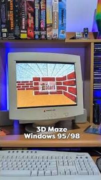 Simpler times. 3D Maze screensaver ~ Windows 95 & 98