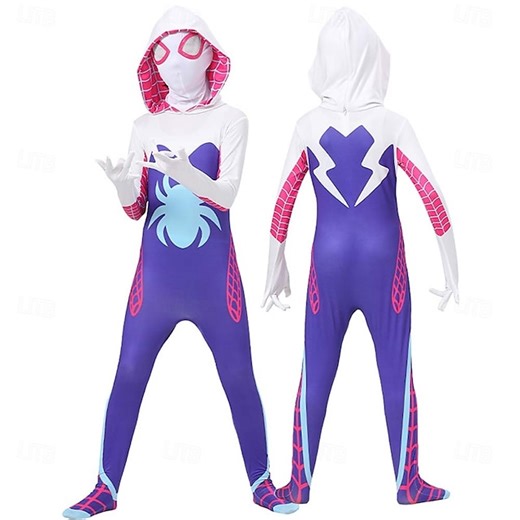 Spider Superhero Gwen Bodysuits Full Body Catsuit Kid's Adults' Women's Girls' Sexy Costume Party Carnival Easy Carnival Costume 2025 - $34.99