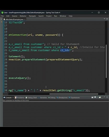 What is Statement and Preparedstatement in jdbc #programmingkt #jdbc #java #shorts #sql #postres