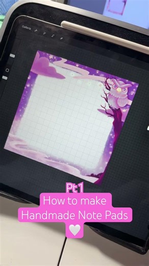 Handmade notepad #digitalart #shortsfeed #cute #shorts #procreate #handmade #youtubeshorts #drawing