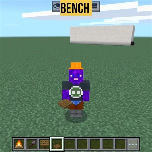 How to make a bench in Minecraft| easy and simple| #minecraftideas #minecraft #minecraftbuilding