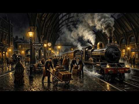 A Gentle Day at a Victorian Train Station (1875) | Calm Immersive POV