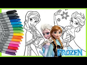 Mewarnai Elsa dan Anna Frozen | Coloring Elsa and Anna Frozen Coloring Book