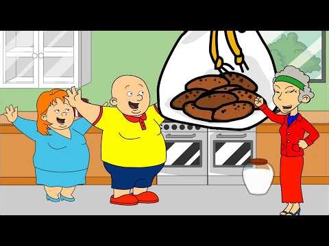 Caillou and Rosie eat all Grandma's cookies and get ungrounded