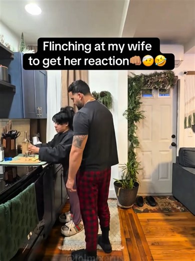 Flinching at my wife #funnyvideos #snakeprank #funnyprankvideos #fun #scareprank