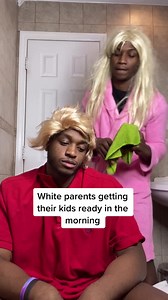 2.7M views · 10K reactions | White parents vs Black Parents getting their kids ready in the morning 藍藍藍藍 #comedyreels #facebookreels #reels #comedy #parents | Thee BlackBadger | Facebook