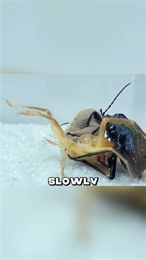 The food was eaten by a predator #insects #beetle