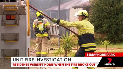 Police are investigating a unit fire at Semaphore Park. Download the 7NEWS app: https://7news.link/7NEWSapp #7NEWS | 7NEWS Adelaide