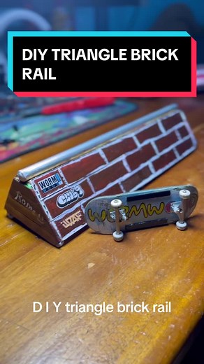 DIY Triangle Jenga Blocks Brick Rail! Create Your Own Fingerboard Obstacle!
