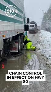 114K views · 622 reactions | Stay Alert! Traffic impacts will be in effect starting today with snow in the forecast. ABC10's Roxanne Elias shares trucks putting on chains near the Alta exit. Stay up to date on the weather forecast with the ABC10+ streaming app. Use it to watch our extended forecasts or any newscast at whatever time works for you. | ABC10 | Facebook