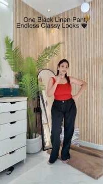 One black Linen pant 👖 || styling endless look
