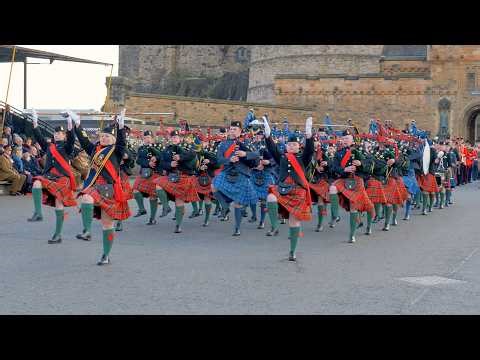 "The Black Bear" "Scotland the Brave" Spectacular Finale at This Years Beating Retreat in Edinburgh