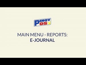POS Reports - E-Journal | PinoyPOS™