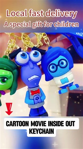 Inside Out Cartoon Keychain for Disney Fans