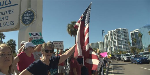 ‘Democracy is not a spectator sport:’ Sarasota joins national protests against President Trump’s administration