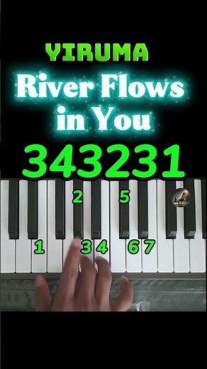 River Flows in You – Yiruma | Easy Piano Tutorial #riverflowsinyou #shorts #viral