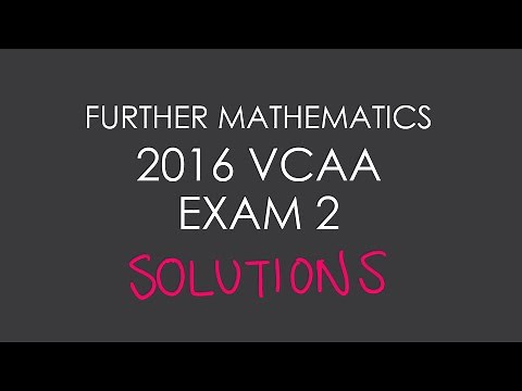 2016 VCAA Further Mathematics Exam 2