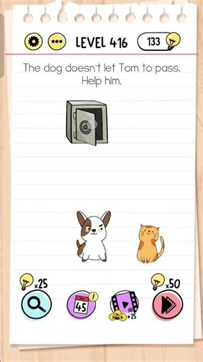 Brain Test level 416 solution