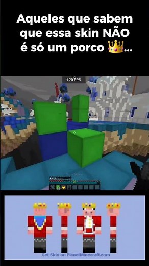 ​AQUELES QUE SABEM QUE ESSA SKIN NÃO É SÓ UM PORCO...👑#videoviral #minecraft #shorts #fyp #yt #edit