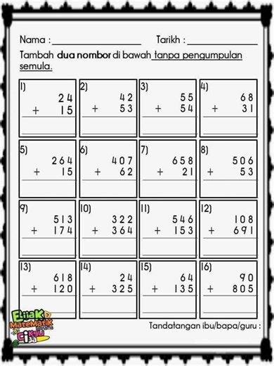Matematik tahun 2 interactive worksheet