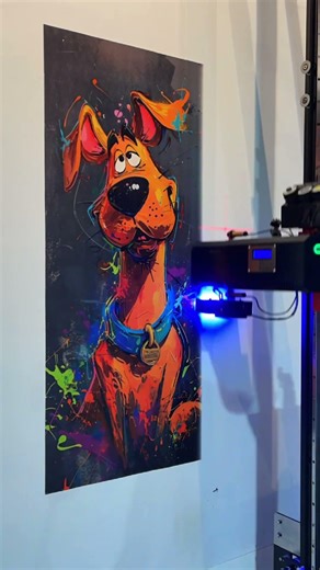 This Cartoon Dog Isn’t Painted… It’s Printed on the Wall 🐶🎨