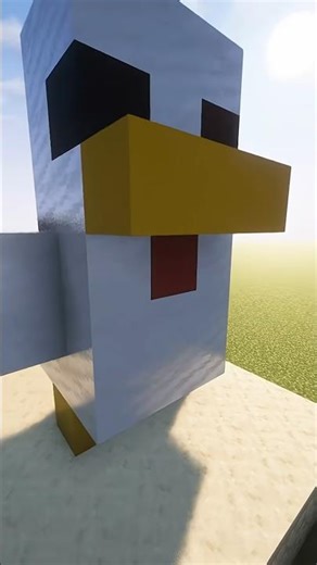 Minecraft Chicken Statue Tutorial🐔 || #minecraft #shorts