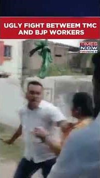 West Bengal Elections: Violent Clash Between TMC And BJP Worker On Cam #shorts