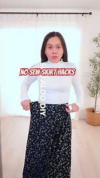 How do I make my skirt smaller at the waist? NO SEW SKIRT ALTERATIONS #design