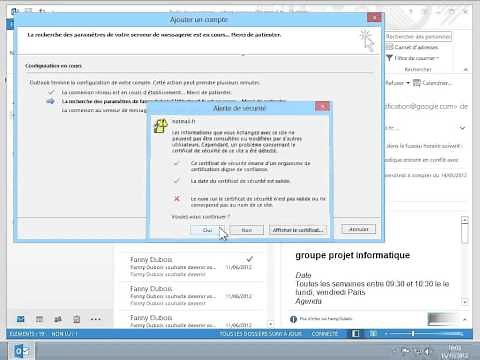 2 Ajouter un deuxième compte dans outlook 2013
