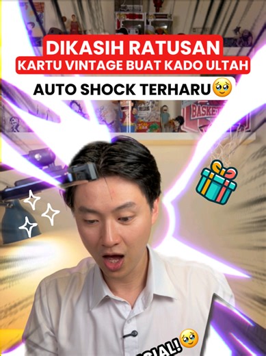 DAPAT KADO RATUSAN KARTU VINTAGE?!🥹 thank you so much brooo, terharuu.. makasih orang baikkk 🫡 🥰 ada yang koleksi vintage juga? yuk ngacunggg #abibayu #tcgpokemon #pokemon