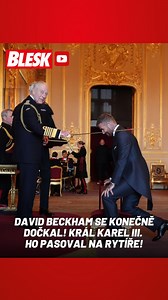 Bývalý fotbalista David Beckham dnes získal jeden z nejcennějších symbolů – rytířský řád, který mu zatím chyběl ⚔️🥹❤️ Král Karel III. ho přivítal a předal mu ocenění za jeho práci ve sportu a charitě. #davidbeckham #rytirskyrad #bleskcz | Blesk.cz