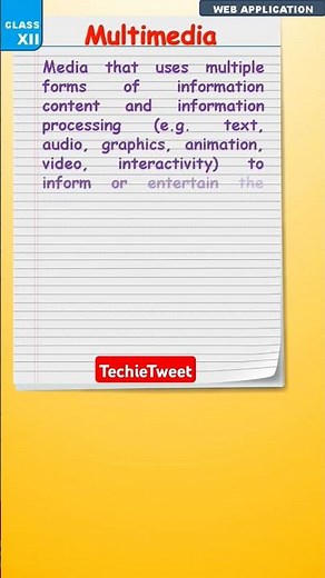 What is Multimedia? Components of Multimedia, Example of Multimedia #webapplication #class12 #cbse