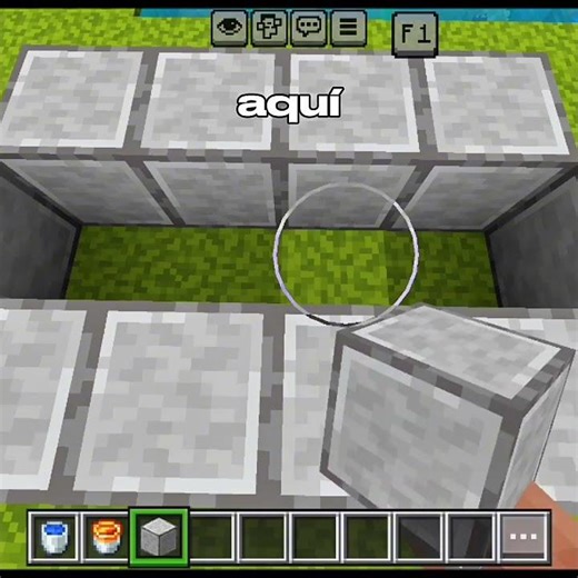 tutorial de 40 segundo de como hacer un generador de piedra #minecraft
