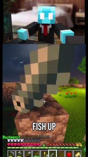 Minecraft Player Catches First Fish & Discovers New Anchovy Species! #shorts
