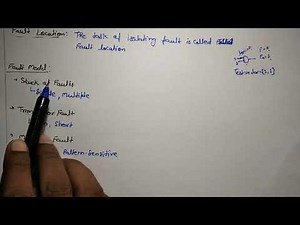 STLD: FAULT DETECTION AND LOCATION-INTRODUCTION , FAULT MODEL