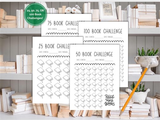 Reading Challenge, Coloring Book Challenge, Printable Reading Journal, Book Tracker, (digital Download) - Etsy