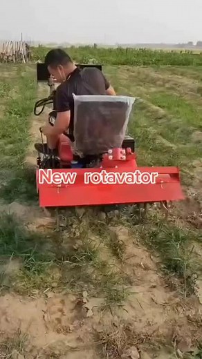 Operating a Red Rotavator in the Field