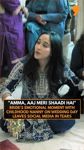 A video capturing a bride sharing an emotional moment with her childhood nanny at her wedding has touched viewers across social media. The footage shows the deep bond between the bride and the woman who cared for her from early childhood, highlighting the enduring affection and gratitude that spans years. Many online users have praised the heartwarming scene, calling it a beautiful reminder of the relationships that shape our lives beyond family ties. VC: Shaadibts . . #weddingreel #weddingvideo