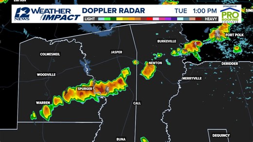 A line of thundershowers has developed over the Lakes Area ahead of a cold front. It's moving southeast at 15 mph with rainfall rates of 1/4 to 1/2 inches per hour. 12NewsNow.com/radar | Patrick Vaughn