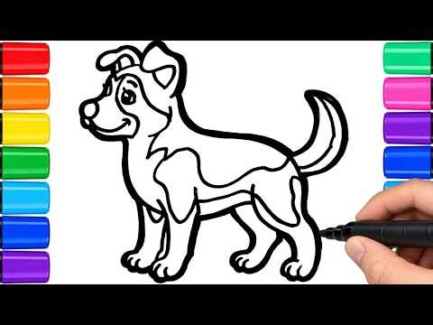 How to Draw a German Shepherd Dog | Easy Drawing for Kids