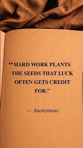 Luck Starts with Hard Work 🚀 #motivation #mindset #quotes #inspiration #success