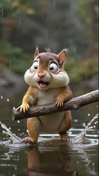 Chipmunk Falls into Rushing Water—Watch How Baxter the Dog Saves the Day!