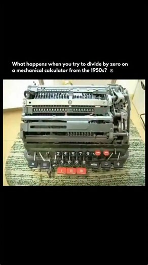 @howeverythingwork.s on Instagram: "On mechanical calculators from the 1950s, dividing by zero didn’t trigger an error message or a warning screen. Instead, the gears just kept spinning, levers locked up, or the machine jammed completely. These calculators relied purely on physical motion, so when the math made no sense, the mechanism had nowhere logical to go. It’s a perfect reminder that before software safeguards, math errors could literally break the machine doing the calculation 🧮🔩 #vinta