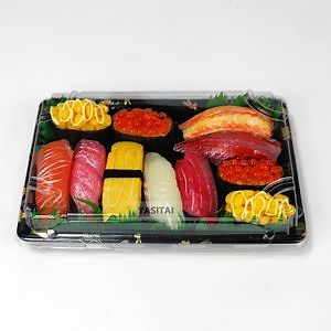 [Hot Item] Custom Luxury Logo Printed Disposable Plastic Anti Fog Transparent Lid Take Away Take out Bento Sushi Packaging Box