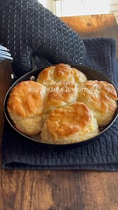Recipe down below 👇🏾 in the caption: Ingredients: - 2 1/2 cups White Lily self-rising flour (or any self rising flour) - 1 cup buttermilk - 1 stick (1/2 cup) grated cold butter Instructions: 1. Preheat your oven to 425°F (220°C). Line a baking sheet with parchment paper or lightly grease it. 2. In a large mixing bowl, add the self-rising flour. 3. Grate the cold butter using a box grater and add it to the flour. Use your fingertips to quickly work the butter into the flour until the mixture re