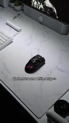 Black on white >> #mouse #gamingmouse #g11 #blackmouse #whitesetup | gaming mouse