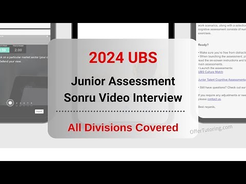 2024/2025 UBS Online Assessment / Video Interview Tutorials