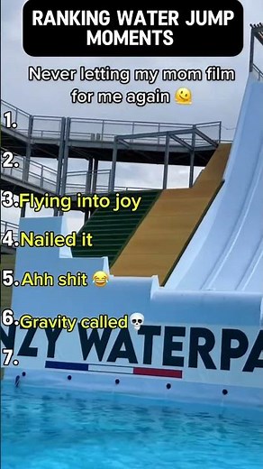 Ranking Water Jump Moments #youtubeshorts #waterjump #helpmemakethismakesense