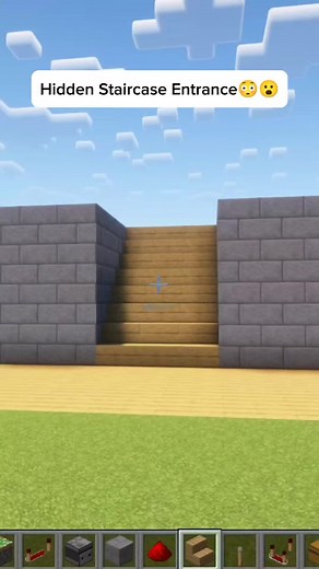 Hidden Staircase Entrance #minecraft #tutorial #derpyjhomes #jhomesrigs #fyp
