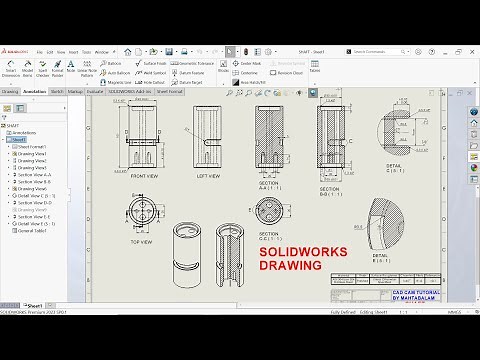 SolidWorks Drawing Basic Tutorial-Making Drawing For Shaft